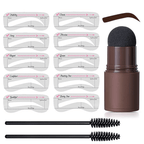 Kit de tampon et pochoir pour sourcils BrowCraft, pommade waterproof, 6 teintes
