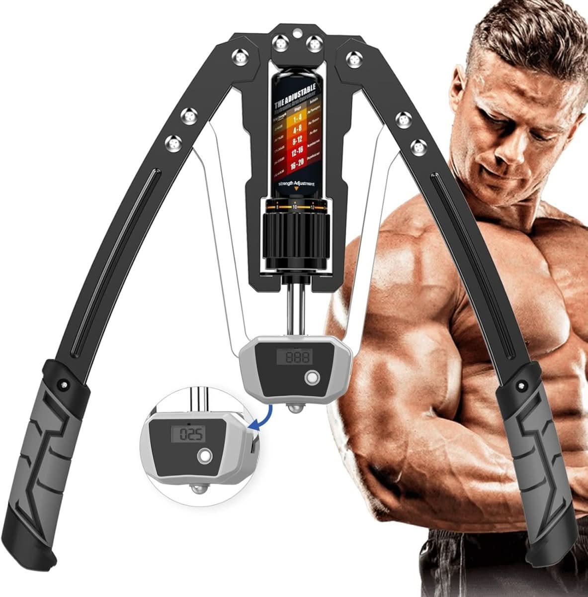 Adjustable hydraulic arm trainer for intensive upper body training - Fioriscas