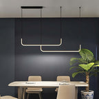 EdgeGlow metalen en siliconen hanglamp met lichtbalk, twee ledkoppen, 90-150 cm