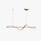 Zelin Pendant Light Wave Minimalist Designer, Metal, Brass/Black - Neutralighting