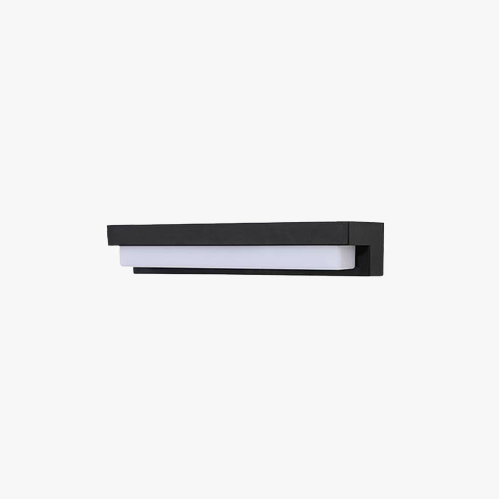 Ray Minimalist Solar Linear Acrylic Outdoor Wall Lamp, Black - Neutralighting