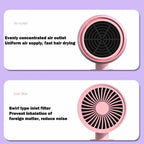 Foldable hairdryer with ion technology for shiny hair - Fioriscas