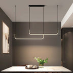EdgeGlow metalen en siliconen hanglamp met lichtbalk, twee ledkoppen, 90-150 cm