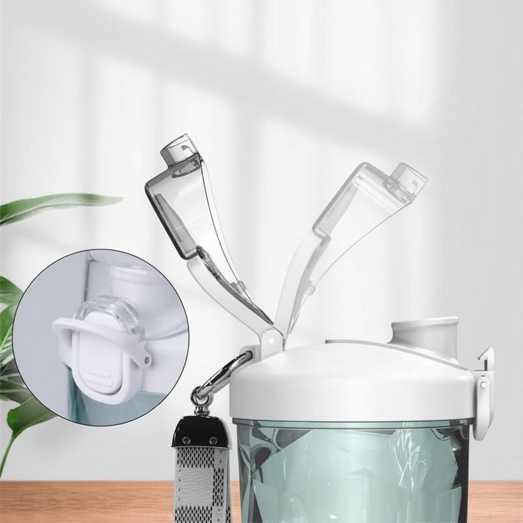 Frullatore portatile per smoothie con batteria da 4000 mAh e capacità di 600 ml - Fioriscas