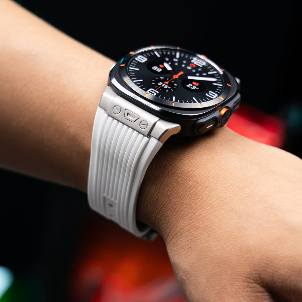 Samsung Watch Ultra Silicone Strap, Mavero Contoured Fit, Folding Buckle