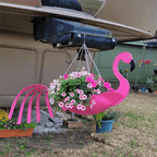 Kolorowa dekoracja ogrodowa z motywem kurczaka - Fioriscas