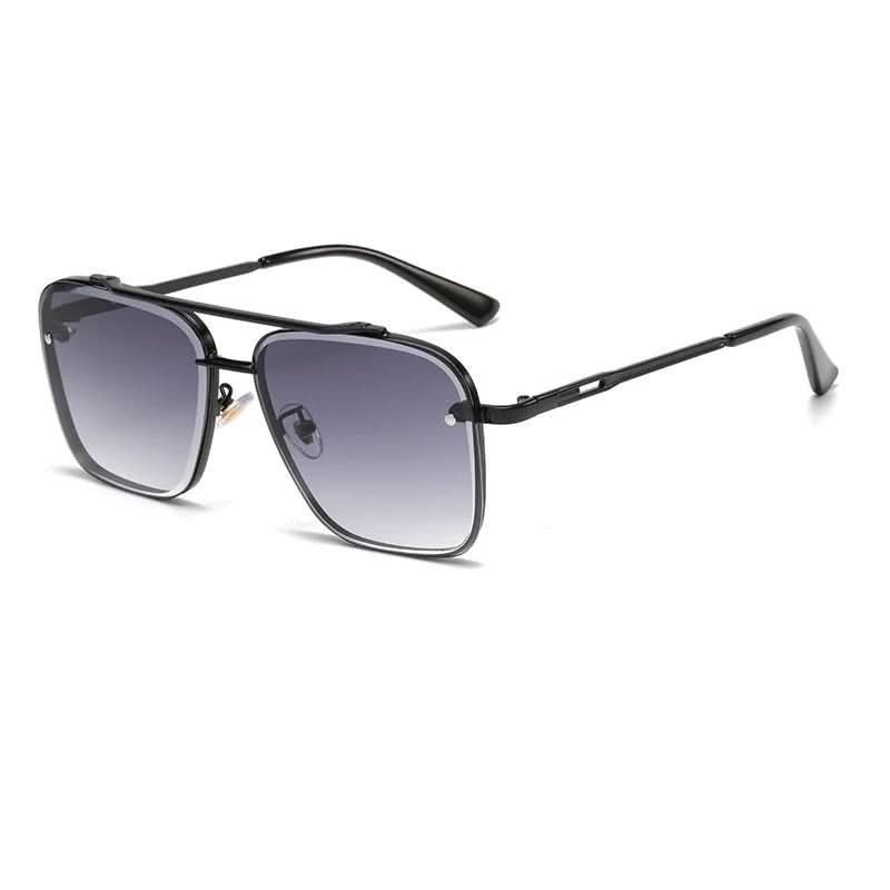 Modne okulary przeciwsłoneczne z gradientowymi soczewkami i metalową oprawą - Fioriscas