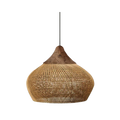 Kevara rotan hanglamp, handgeweven kap van natuurlijk materiaal, twee maten