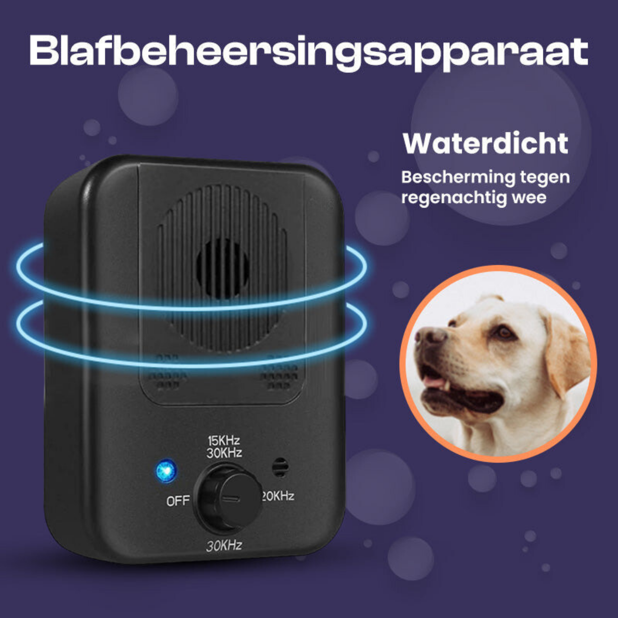 Dispositivo ultrasonico antiabbaio, addestratore portatile per cani da usare a casa e durante le passeggiate