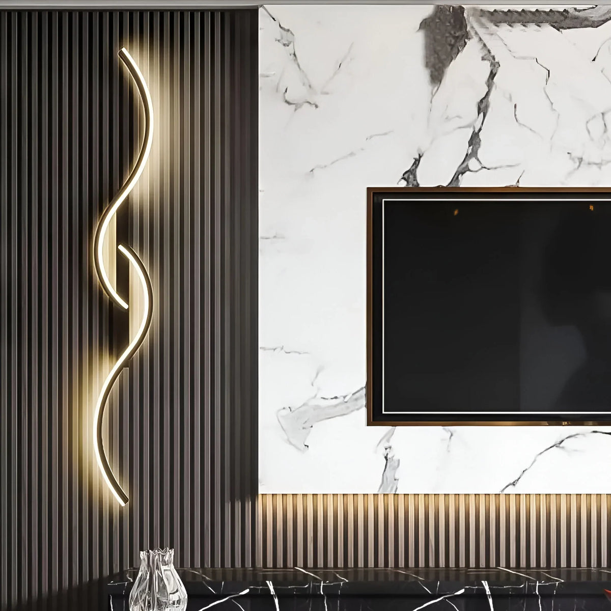 Modern Curved Wall Light for Indoor Ambient Illumination