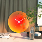 NovaLuxe-wandklok van glas, stil kwartsuurwerk, met of zonder cijfers