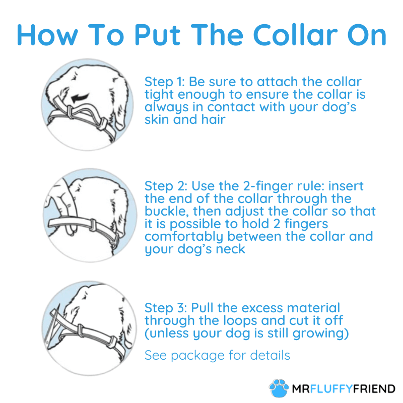 Collier répulsif anti-puces et anti-tiques pour chien, réglable et étanche, pour l’extérieur