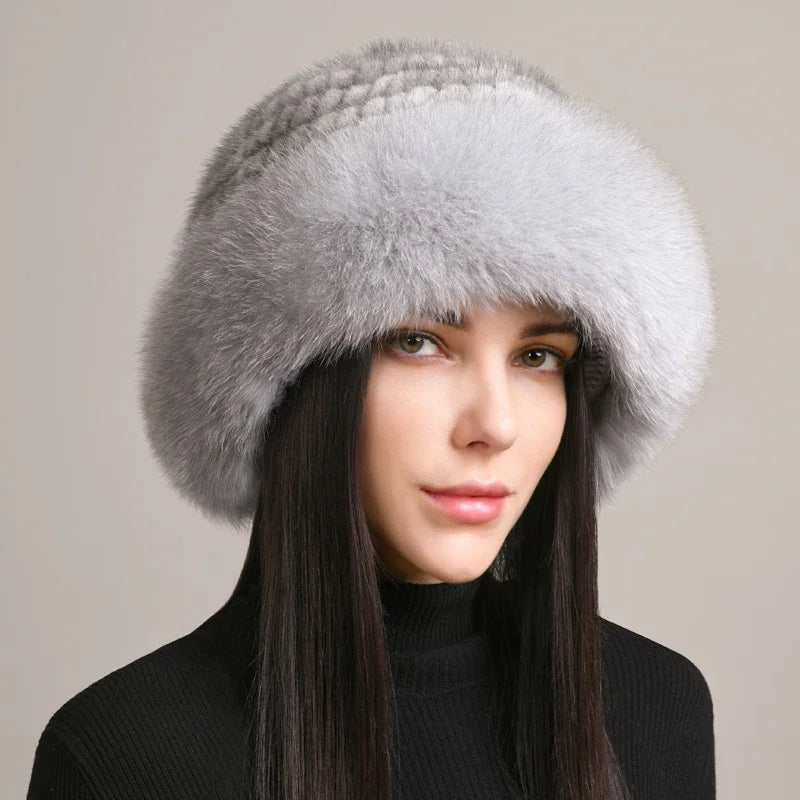 Vellara Genuine Mink Fur Hat, Insulated For Winter Warmth