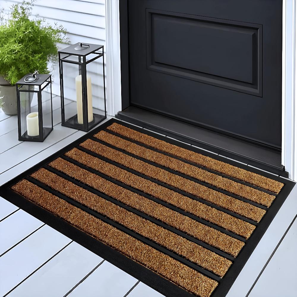 Haven Striped Entry Mat, Non-Slip Rubber Backing For Front Doors