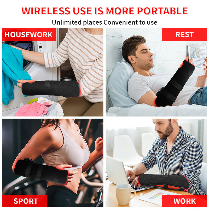 Fascia wireless per braccio e polpaccio per il recupero muscolare quotidiano