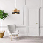 Lampada a sospensione geometrica in legno minimalista Aria bianco e nero | Fioriscas