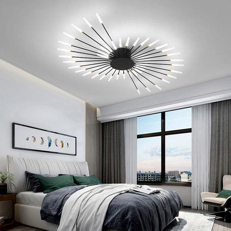 Asterra Albina Metal- og akryl-loftlampe til planmontering, 12 W til 42 W LED