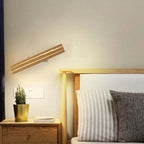 Lampe murale LED Muto en bois naturel fissuré rotatif | Fioriscas