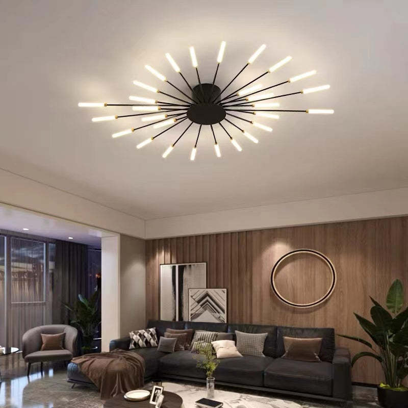 Asterra Albina Metal- og akryl-loftlampe til planmontering, 12 W til 42 W LED