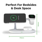 4-In-1 Wireless Charger QuattroCharge, MagSafe For iPhone & Watch