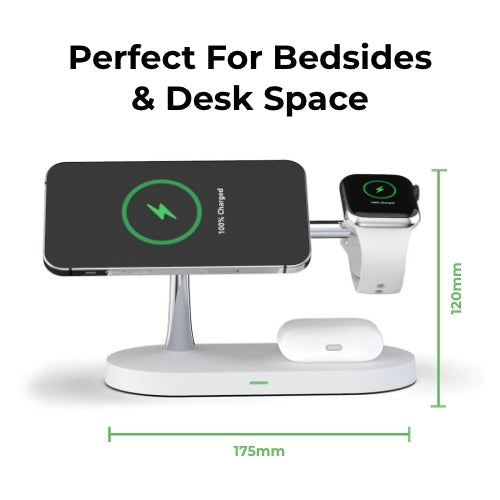4-In-1 Wireless Charger QuattroCharge, MagSafe For iPhone & Watch