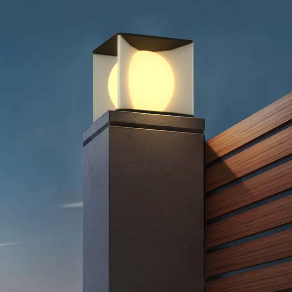 Ray Modern Moon Outdoor Pier-Mount Pillar Light - Neutralighting