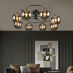 Valentina Nordic Bubble Glass Ceiling Light, Gray/Amber - Neutralighting