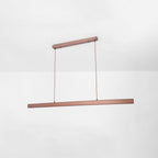 Nexis Linear-Frame LED Pendant Light, Black & Brown Finish
