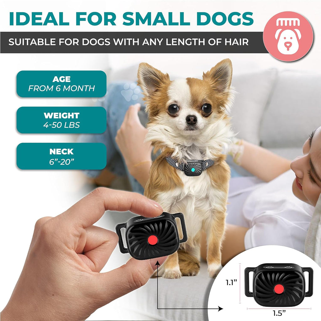CalmPaw BarkGuard Adjustable Bark Deterrent Collar, Small Breed Dogs