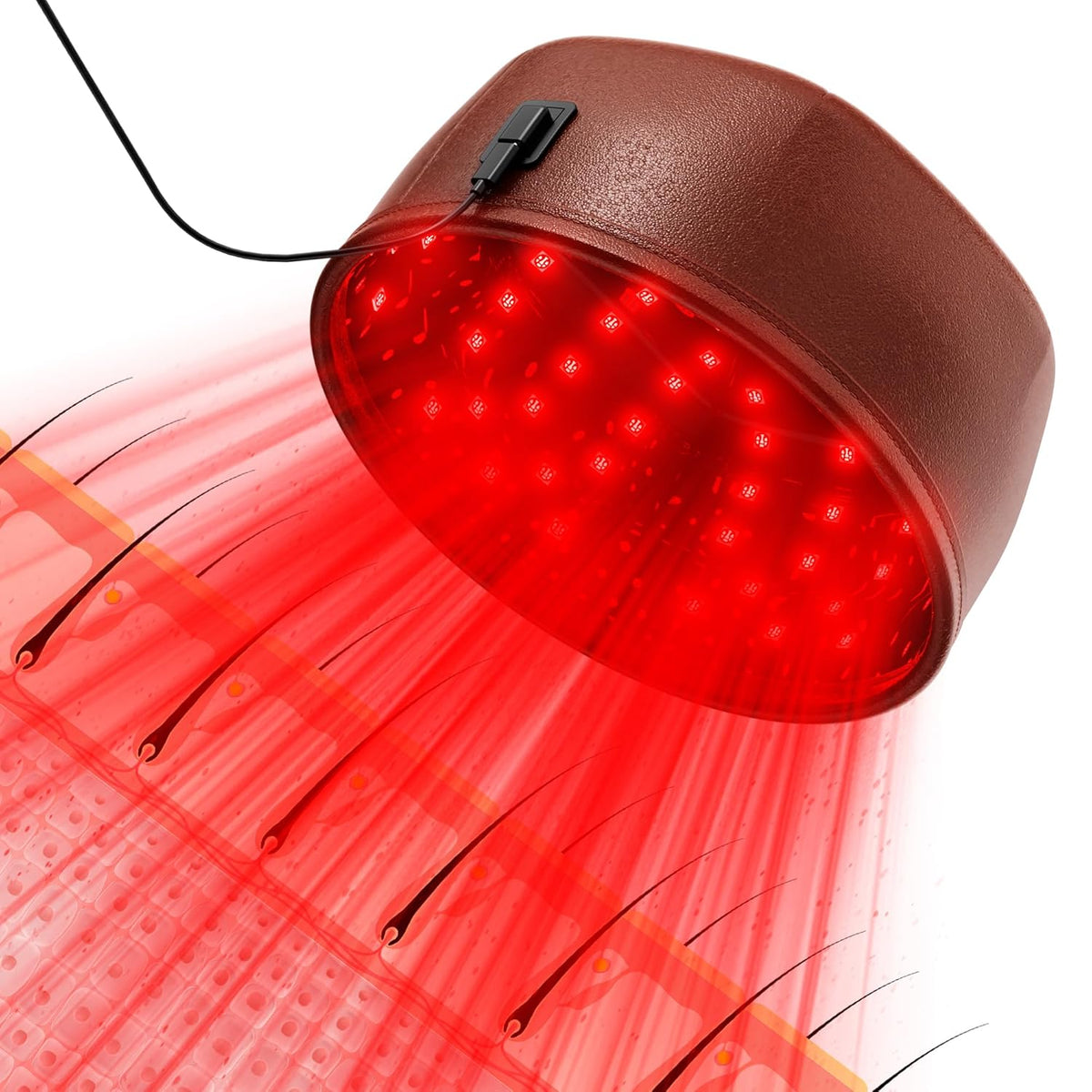 Cască laser purtabilă pentru păr rar și îngrijirea zilnică a scalpului | Fioriscas