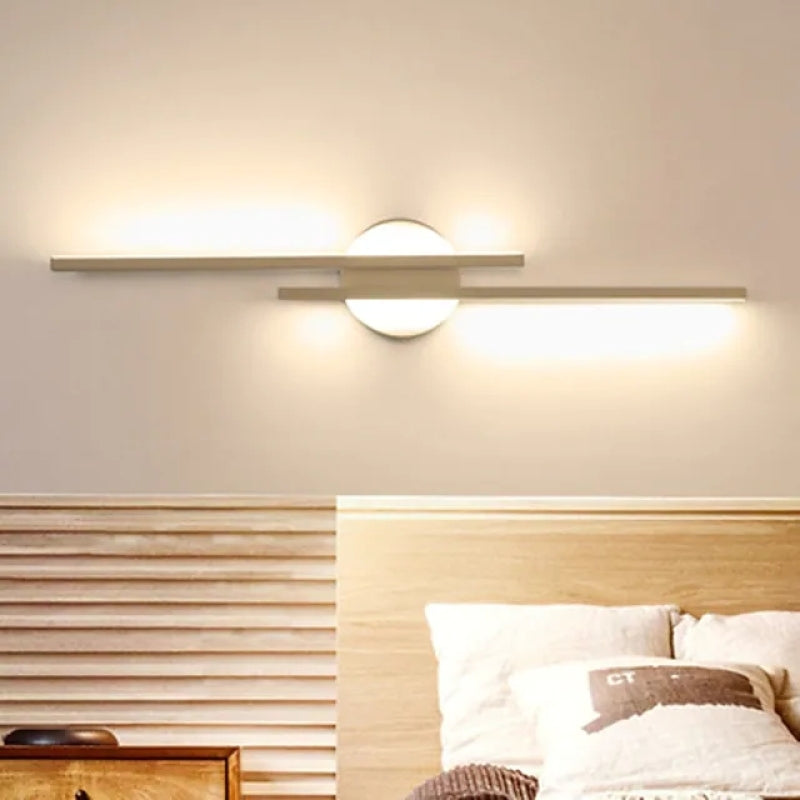 Fjordra Disc and Linear LED Wall Sconce, Black or White
