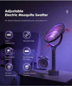5-in-1 mosquito repellent with insect swatter & LED lamp - Fioriscas