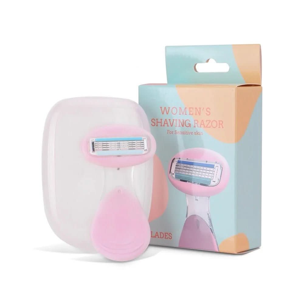 4-blade compact razor with storage box | Smooth skin on the go & at home - Fioriscas