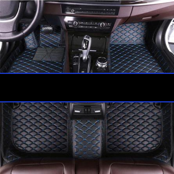 Car & SUV Floor Mats, Vegan Leather with Memory Foam Cushioning