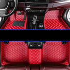 Car & SUV Floor Mats, Vegan Leather with Memory Foam Cushioning