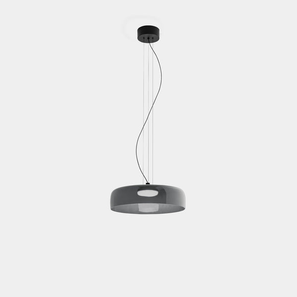 FjordLumen glazen hanglamp, warme ledgloed, ontwerp met meerdere niveaus