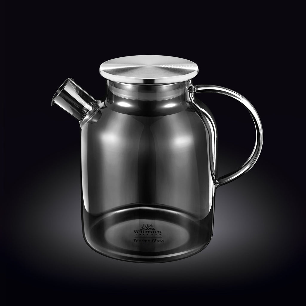 Wilmax 耐熱ガラスティーポット 54 Oz、コンロ対応、紅茶愛好家向け | Fioriscas