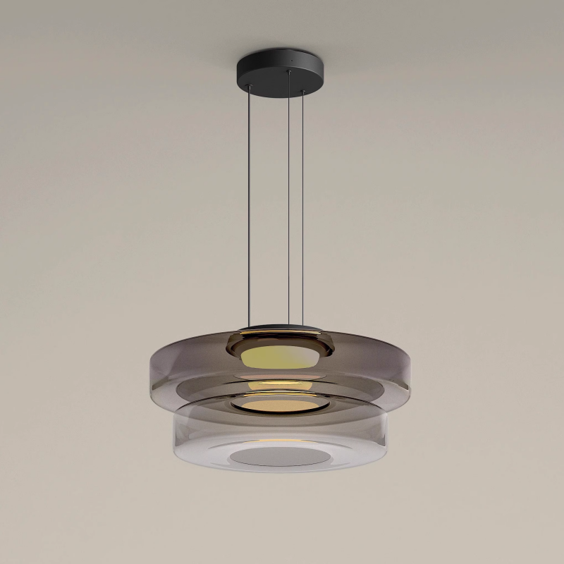Asteron Bauhaus lasikatto-riippuvalaisin, 3 lasisävyä