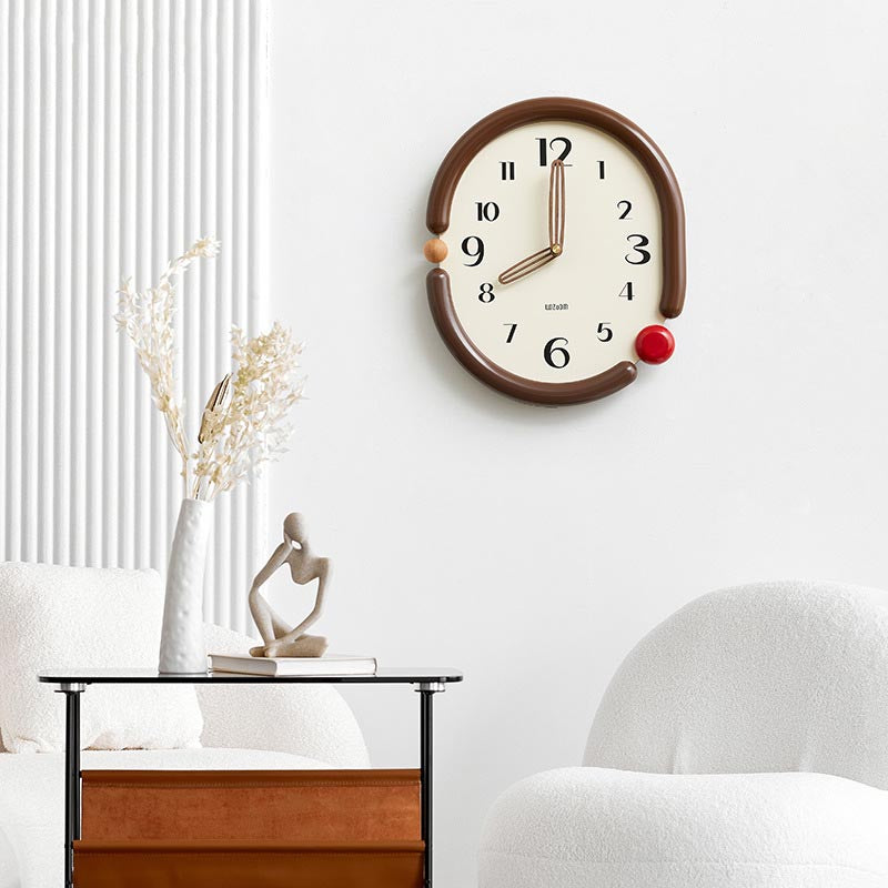 Orologio da parete scultoreo NovaTwist in MDF e metallo, al quarzo silenzioso