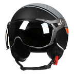 LyraJet Retro Motorcycle Helmet, DOT & ECE Certified, Bubble Visor