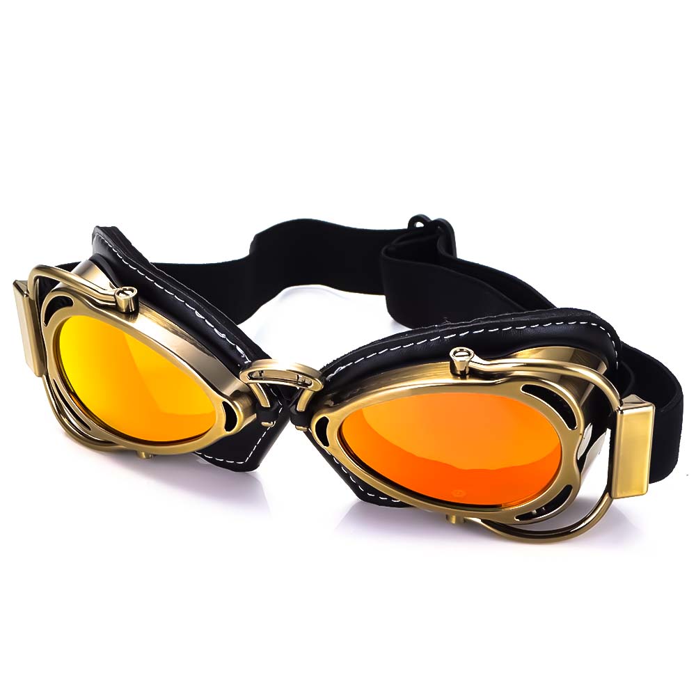 Foldable Motorcycle Riding Goggles with Scratch-Resistant PC Lenses