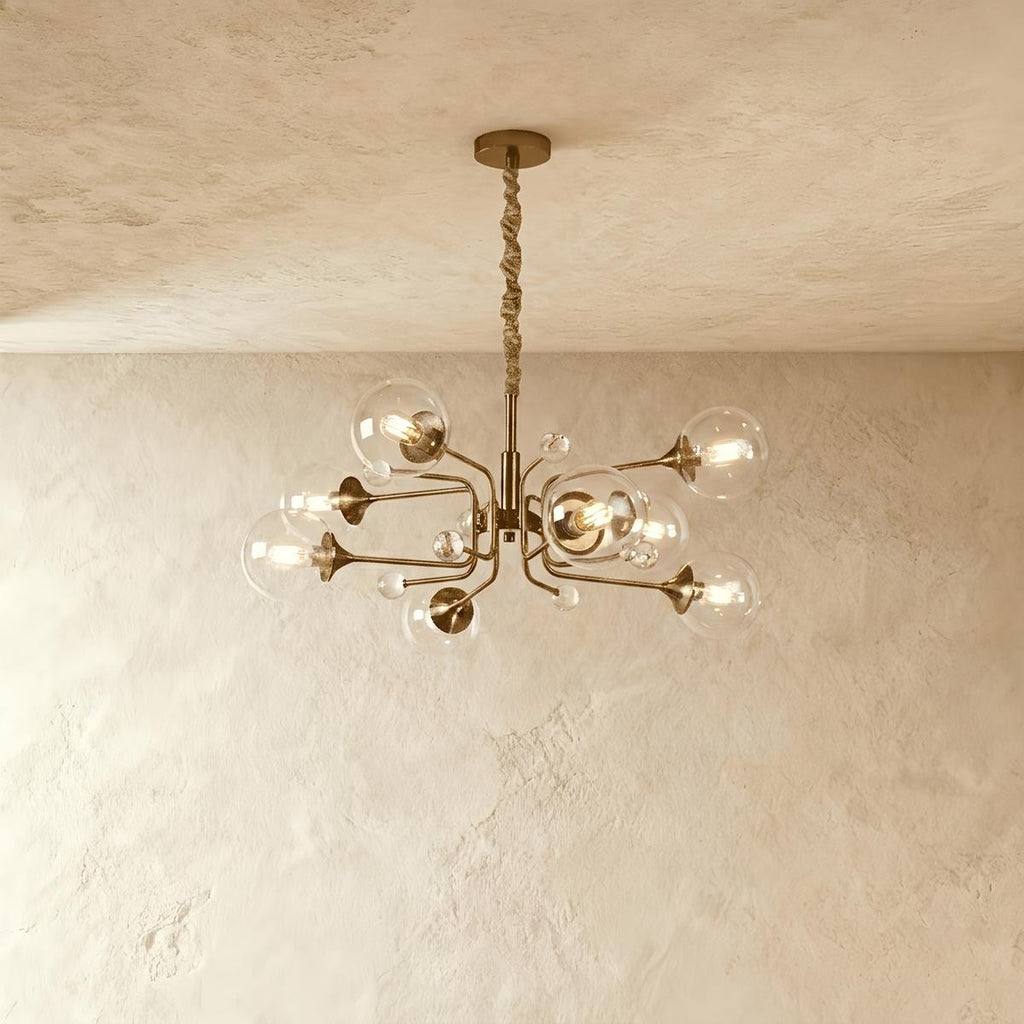 Luxusní skleněný lustr Lumora pro elegantní obytné prostory