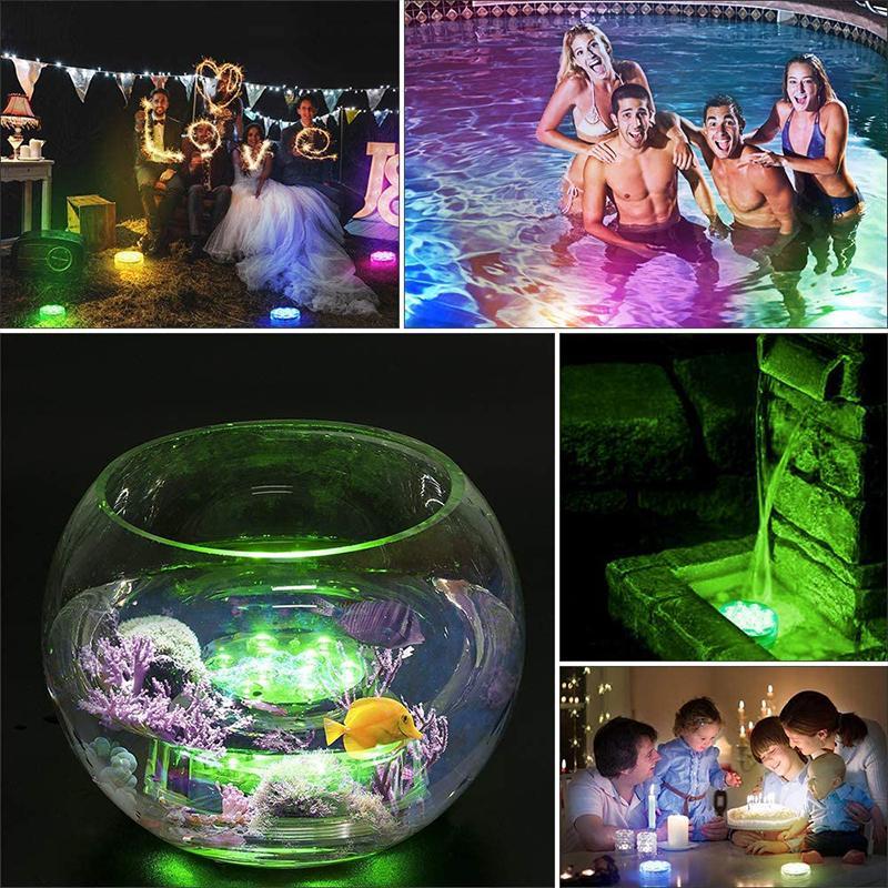 Vodotěsné ponorné LED světlo do bazénu s dálkovým ovládáním, RGB