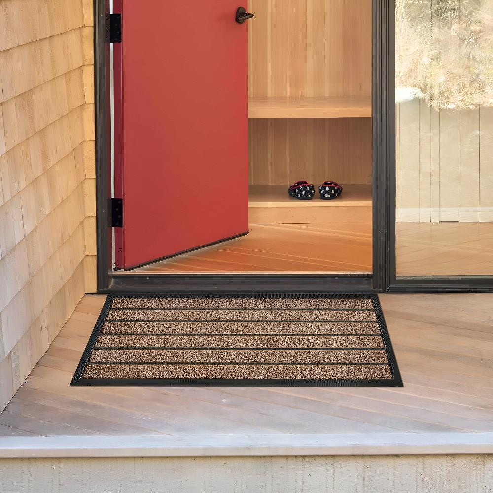 Haven Striped Entry Mat, Non-Slip Rubber Backing For Front Doors
