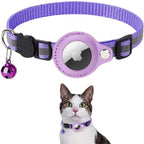 Asterra Reflective Cat Collar with GPS Tracker Mount, Quick-Release