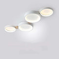 NovaLumen plafondlamp van metaal en hout, 3 tot 7 lampen, wit, grijs of groen