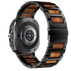 Aveline Samsung Watch Ultra-band, röd sandelträ och armband i rostfritt stål