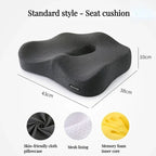 NovaLum Memory Foam Lumbar & Seat Cushion Set for Car and Office