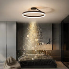 LumaAura Gold-Finish LED Ceiling Light, Black or White Trim, 2 Sizes