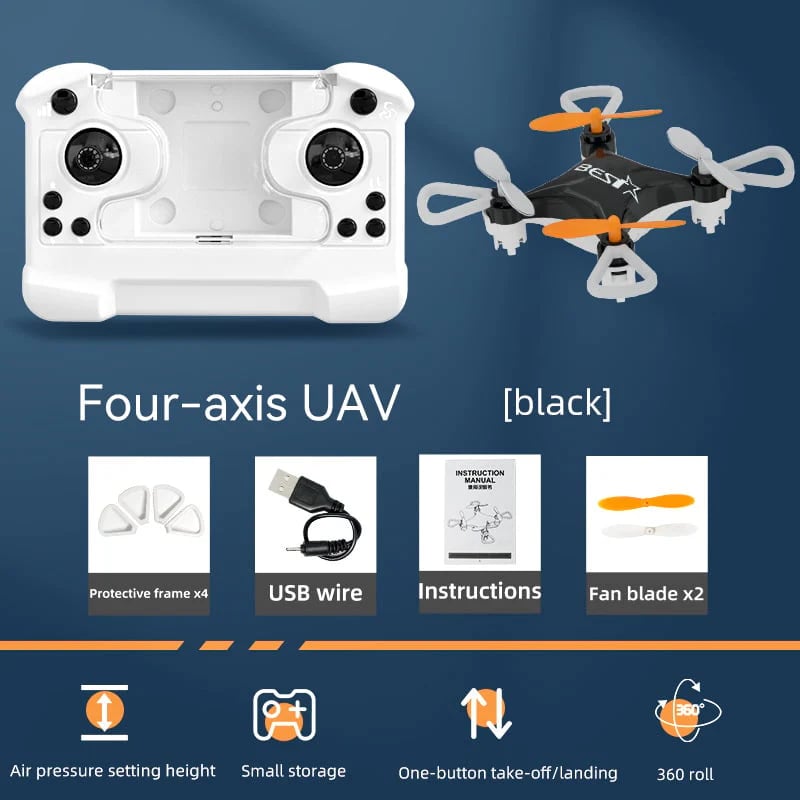 Mini RC Stunt Drone with Auto Hover & 360° Flips | Fioriscas
